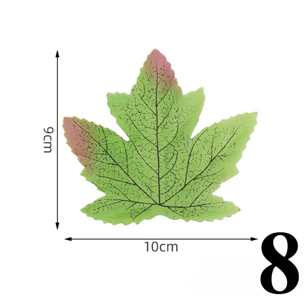 50Pcs Artificial Silk Maple Leaf Autumn Fake Leaves Garland Maple Leaves Vine Thanksgiving Halloween Wedding Party Decor