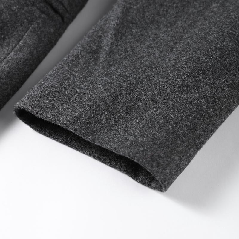 Casaco de lã com gola cachecol chique de cor sólida, bolsos elegantes, jaquetas trespassadas, novo vestuário feminino grande