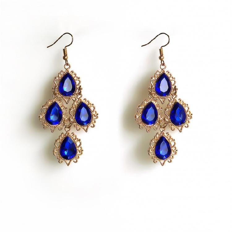 Pair of Drop Earrings in Vibrant Color Dangle Styles Alloy for Sensitive Skin