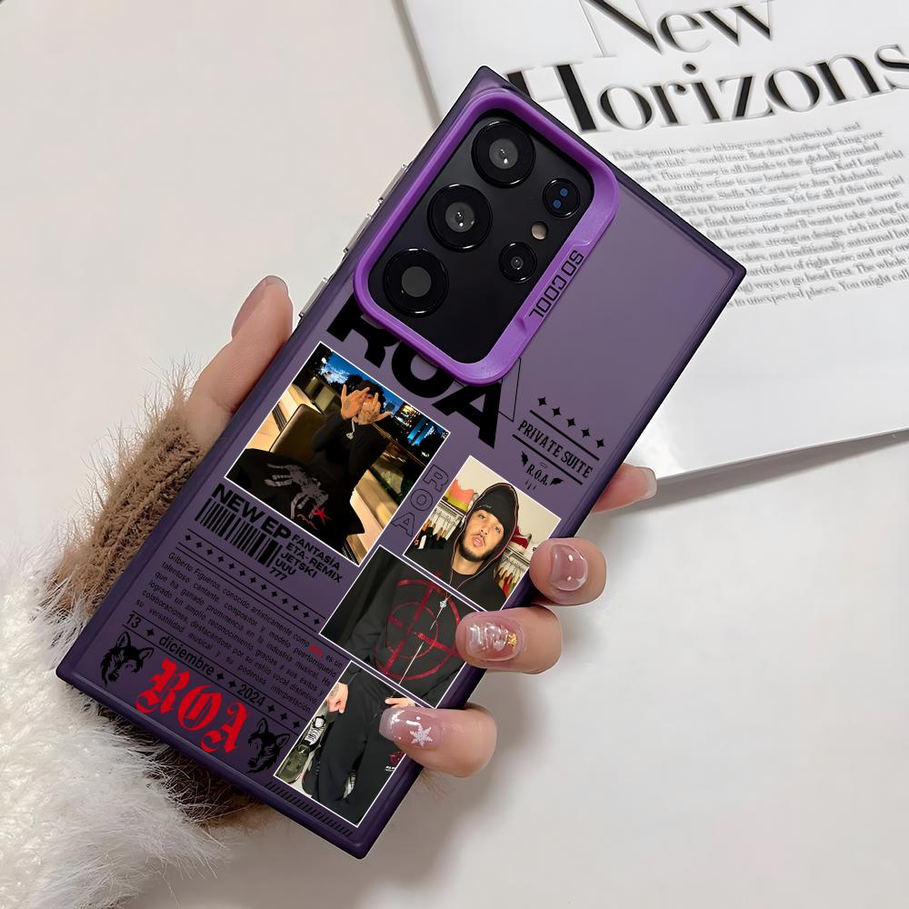 Etui na telefon rapera R-Roa do Samsung Galaxy S25 Edge S24 S23 S22 S21 S20 Ultra Silikonowe Srebrne Pokrowiec