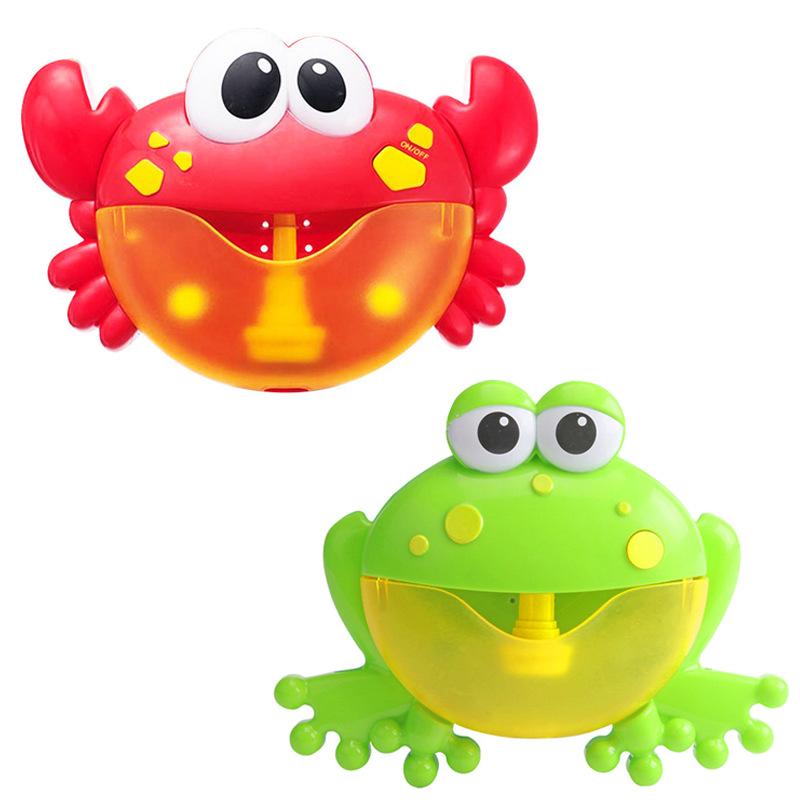 Fcl Crab Bubble Machine Frog Automatic Bubble Music Machine Baby Bathroom Bath Toys