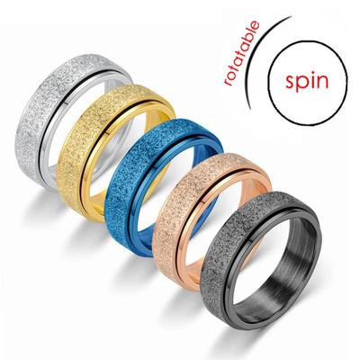 Δαχτυλίδι άγχους για γυναίκες Ανδρικά Unisex Spinner Fidgets Δαχτυλίδια από ανοξείδωτο ατσάλι που περιστρέφεται ελεύθερα κατά του στρες Δώρα κοσμημάτων