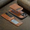 2 In 1 Magsafe Magnetic Leather Phone Case for iPhone 17 16E 16 15 14 13 12 11 Pro Max 16 Plus Wallet Card Holder Pocket Cover