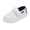 Korean Style Low-Top Leather Slip-On Loafers for Boys & Toddlers - Soft Sole Casual Shoes