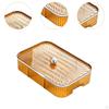 Dry Fruit Serving Tray with Lid Appetizer Plate Candy and Nut Dishes Compartments for