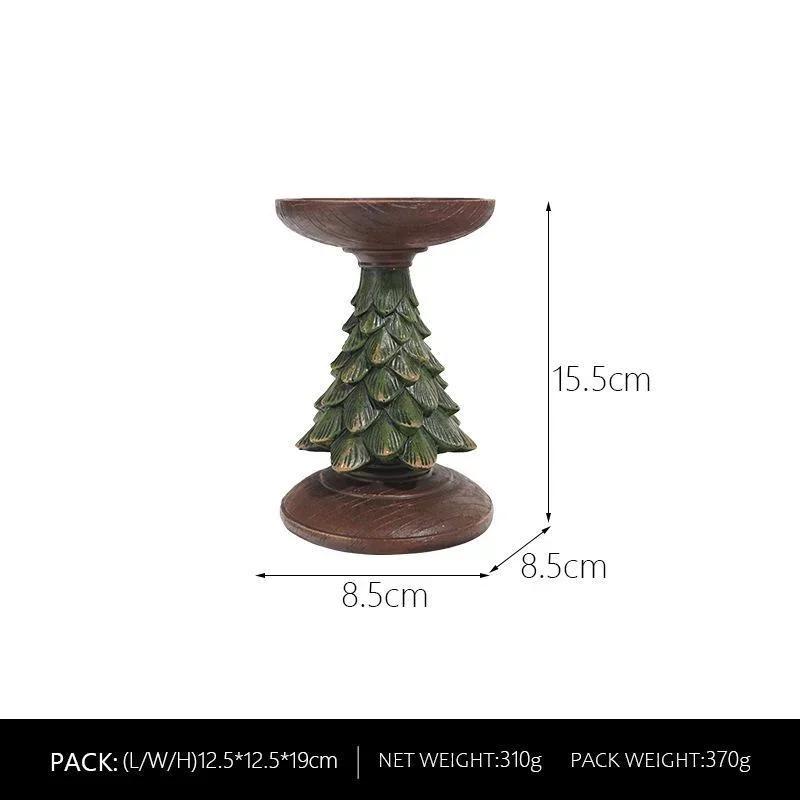 Christmas Tree Candle Holder Candlestick Household Decorations Festive Atmosphere Desktop Decoration Xmas Candle Holder
