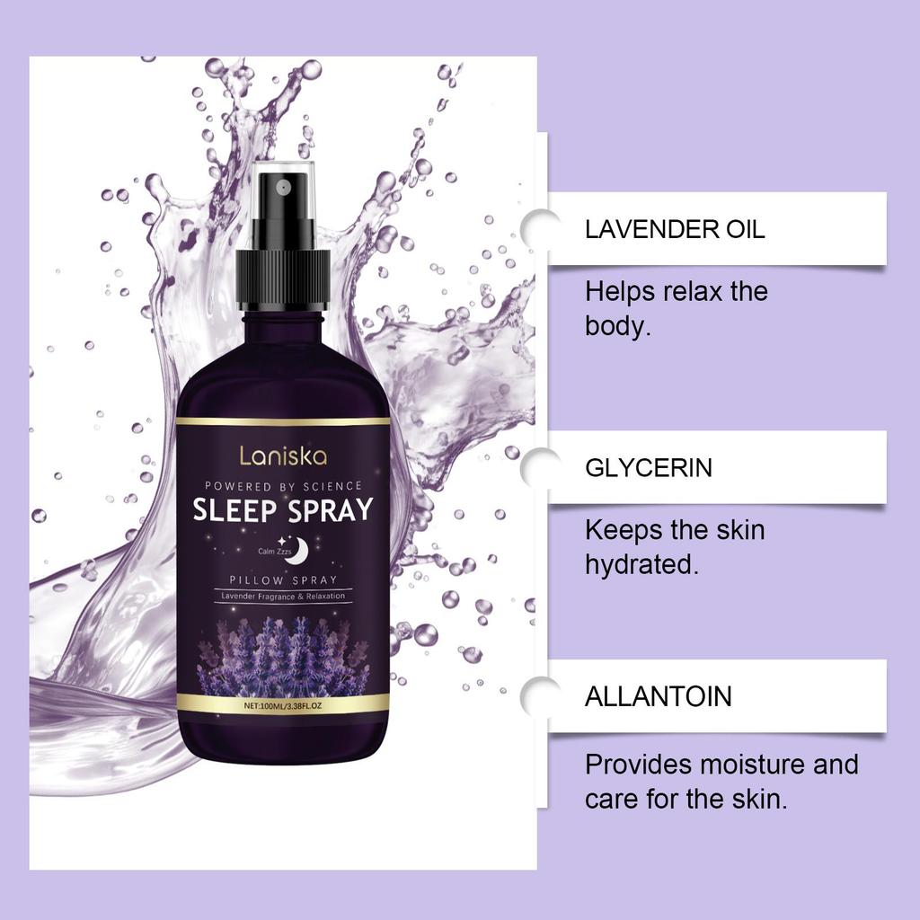 Lavender Deep Sleep Pillow Spray 100ml Relieve Stress Anxiety Help Sleep Fresh Spray
