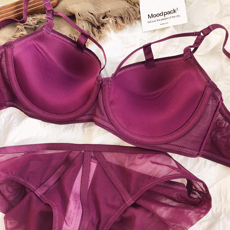 Set de lenjerie de corp de culoare nouă, Sexy Hollow Push Up Sutien Set Femei Clasic Bandage Sutien de vară Dantela Plus Size Sutien și Chiloți Seturi
