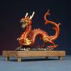 Colorful Copper Dragon Travels the World Ornament Zodiac Dragon Auspicious Dragon Home Office Decoration Opening Gift Display