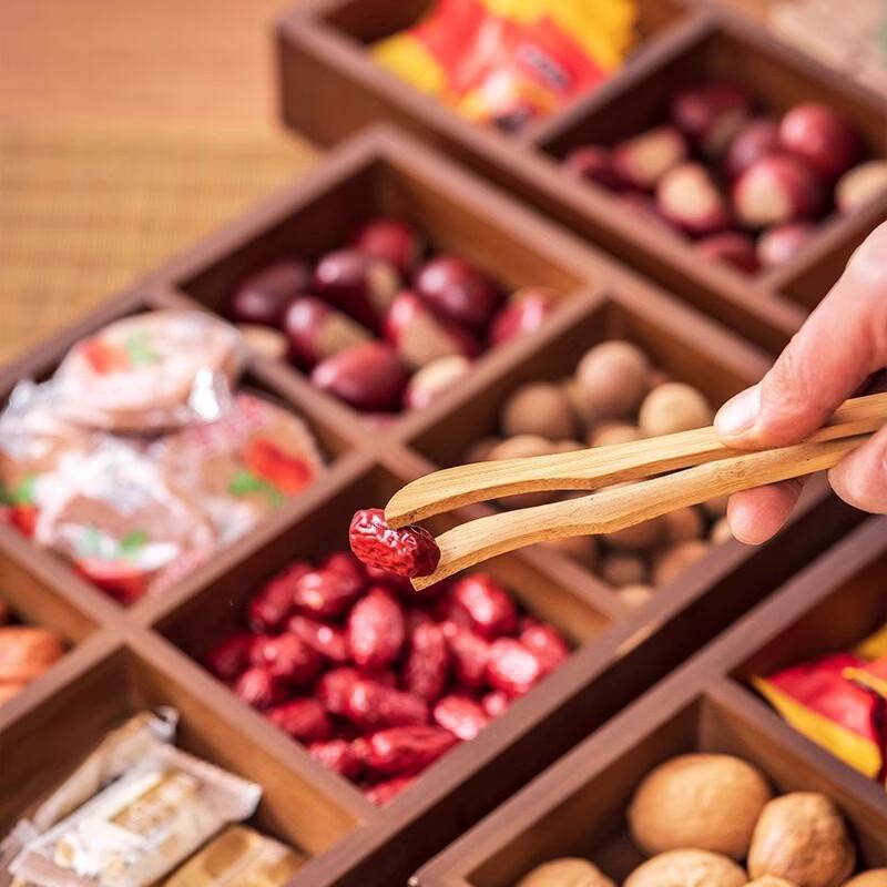 Retro Bamboo Wood Compartment Tray