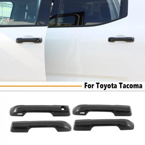 Car Door Handle Cover Trim For Toyota Tacoma 2024-2025 Accessories Carbon Fiber