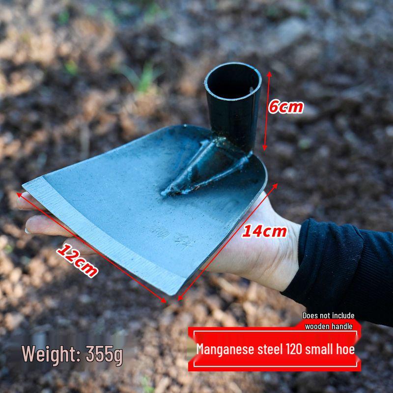 Traditional Thickened Manganese Steel Hoe for Weeding, Planting, and Soil Loosening