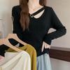 2026 Fall/Winter Women's Knit Sweater with Hollow Neck Design