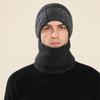 Winter Cashmere Wool Hat Warm Cold-Proof Knitted Hat Scarf Gloves Hat Three-Piece Set