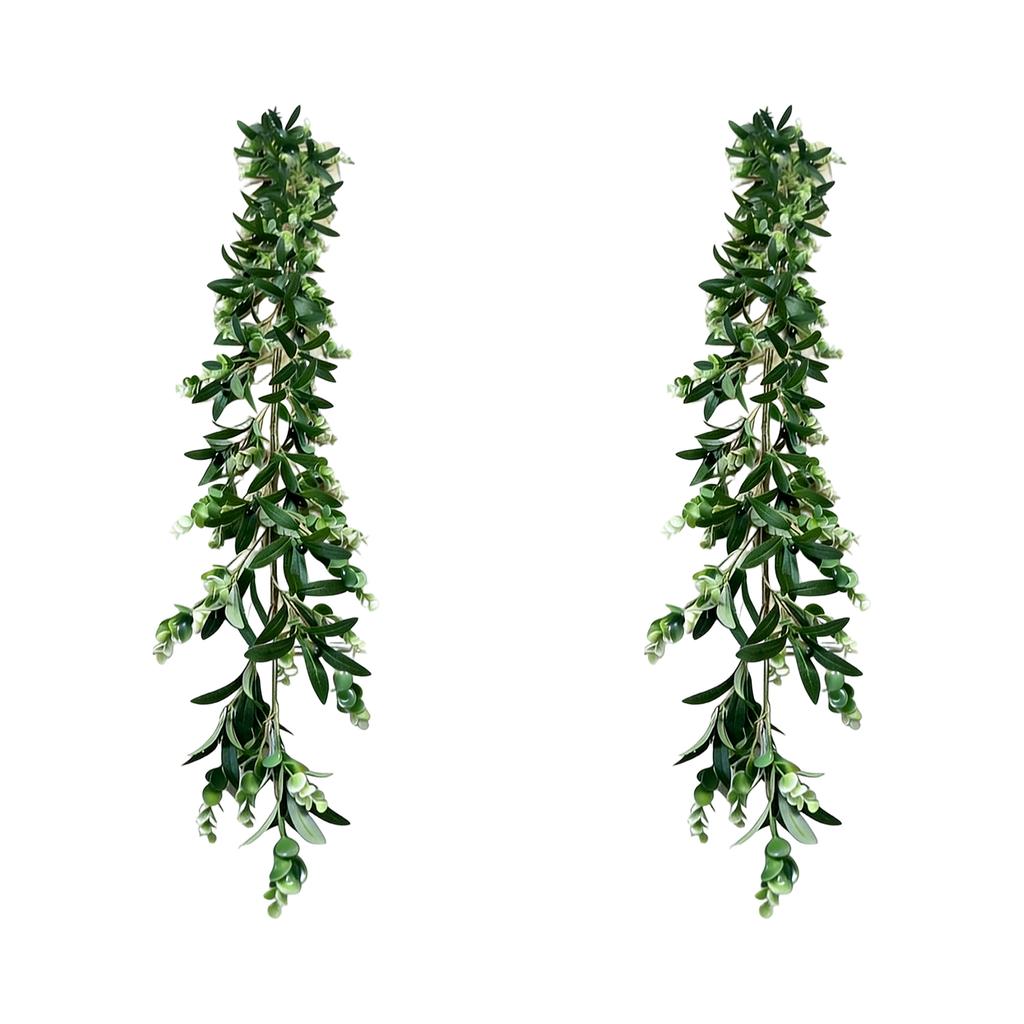 1.8M Artificial Olive Berries And= Leaves, Suitable For Home Landscaping And Decorative Purposes.