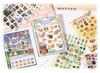 Yuxian Yanbian Pet Battle Cat & Dog Pattern Journal Stickers - Cute Decorative Film Coil for Material Journaling
