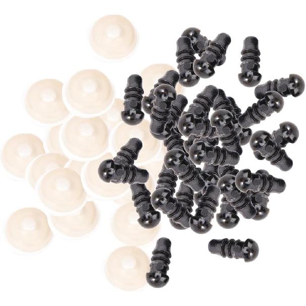 100pcs Needle Felting Supplies 4mm Safety Eyes Scrump Plush Stuffed Crochet Eyes Replacement Doll Craft Black Craft Puppet Button Flash