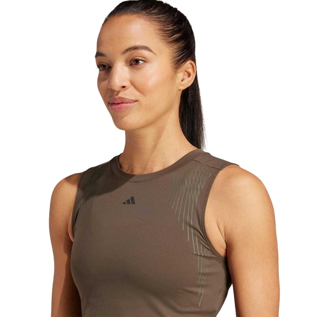 Adidas Womens/Ladies Pro Striped Cropped Tank Top