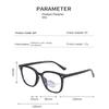 Photochromic Square Rice Nail Children's Eyeframe Color Change Anti Blue Light Flat Mirror Glasses Cute Boys And Girls