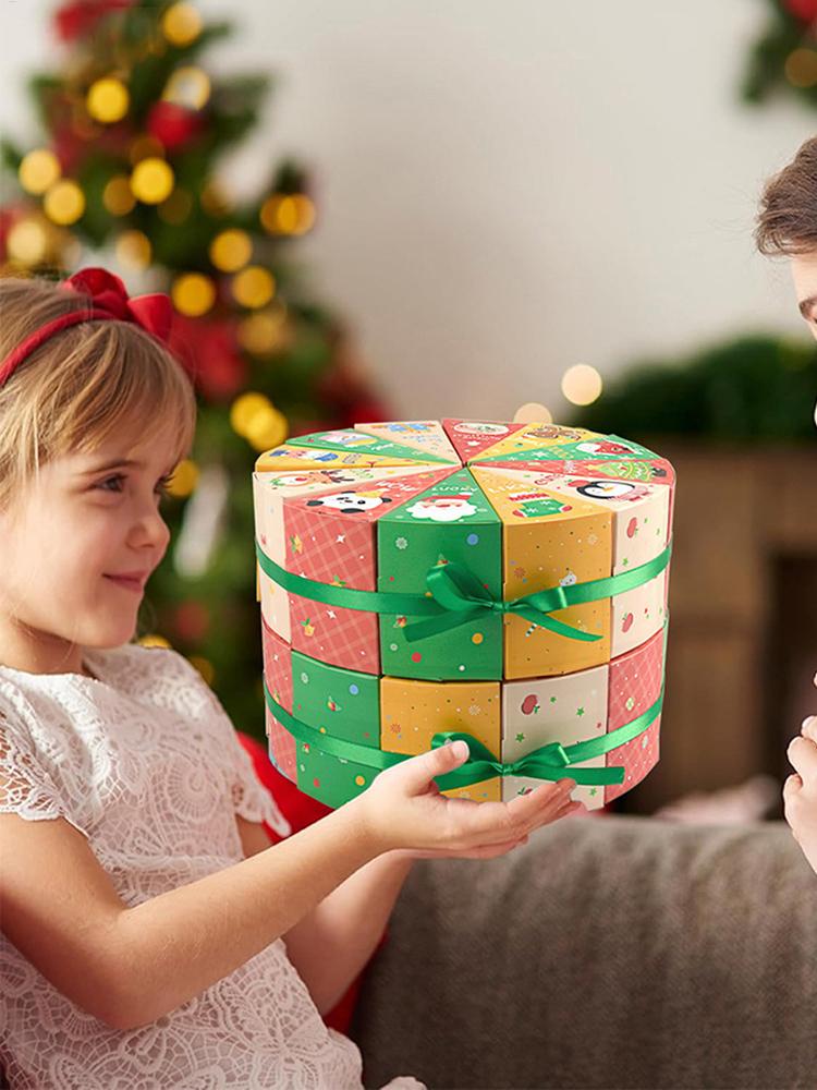 12PCS Empty Calendar Advent Christmas Countdown Christmas Goody Treat Boxes For Kids Jewelry Toys Wedding Holiday Chocolate