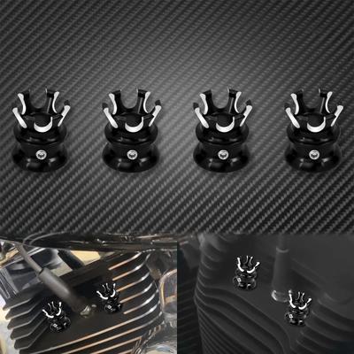 Motorcycle Head Bolt Cover Spark Plug Screws Nut Caps 4PC Engine Cover For Harley Sportster XL883 XL1200 Dyna Twin Cam Evo CNC