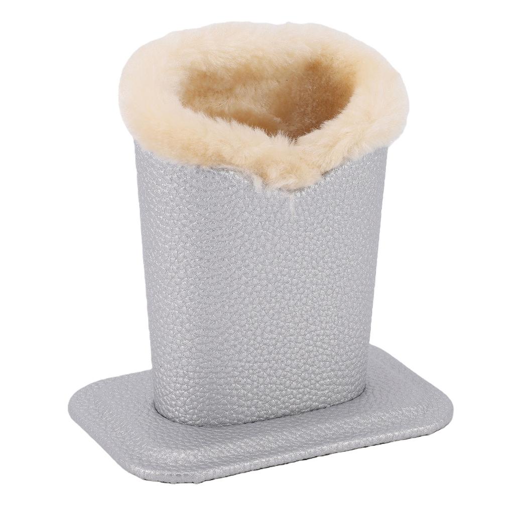 Plush Lined Eyeglasses Holder PU Anti Scratch Glasses Storage for Sunglasses Silver