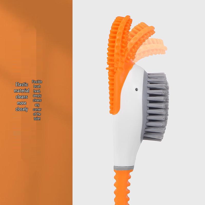 Yellow Duck Silicone Toilet Brush - Punch-Free Dead Angle Cleaner