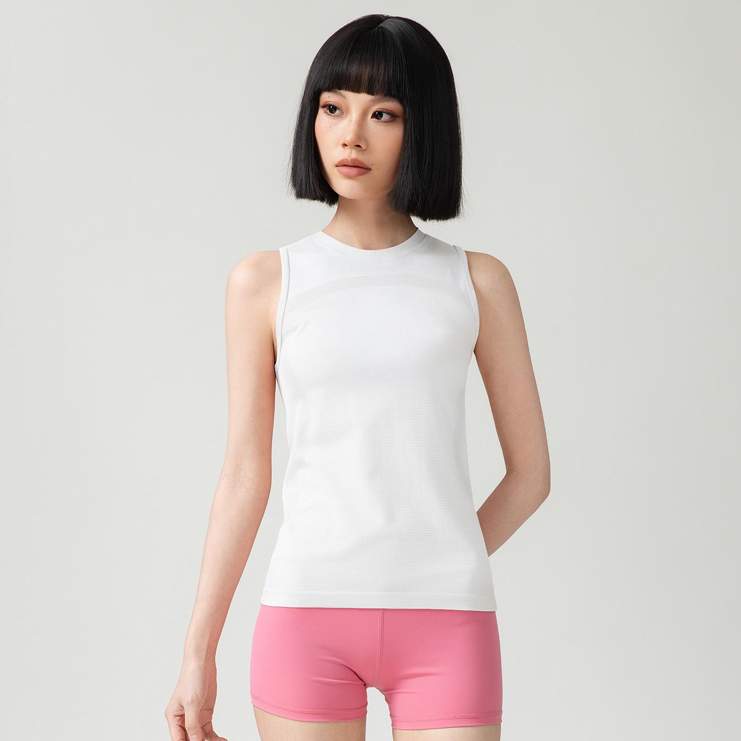 Women s Breathable Ribbed Sleeveless Yoga Tank: Versatile, Quick-Dry Fitness Top Extra Large