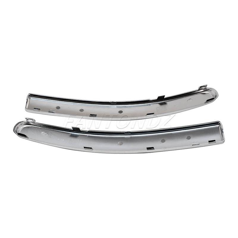 For Fiat 500 2007-2015 Chromium Styling Front Bumper Moulding Lower Chrome Trim Left Right 735455056 735455057
