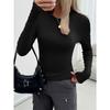 Women's Clothing Winter Y2K Slim Long Sleeve Top Tshirt