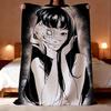 Thriller Movie Junji Ito Tomie Throw Lightweight 240g Flannel Blanket Soft Skin-friendly for Summer Cooling