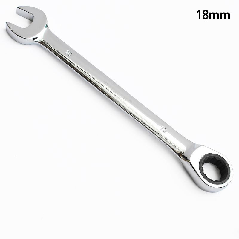 Ratchet Combination Wrench Set Fine Tooth Gear Ring Torque and Socket Wrench Set Nut Tools for Repair Open End Wrench