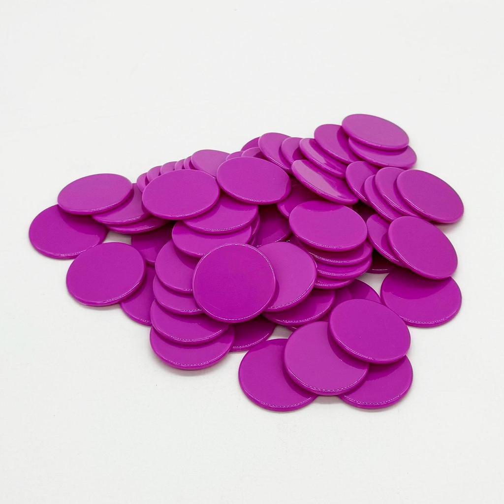 Thickened 25mm Transparent Solid Color Round Chips: 10 Colors for Early Education and Montessori Math Counting Aids
