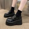 Fashion 2024Thick Bottom Loafer Increase Fashion Casual Simple Mary Jane Shoes Female Platform Slip On Women Shoes Zapatillas Mujer