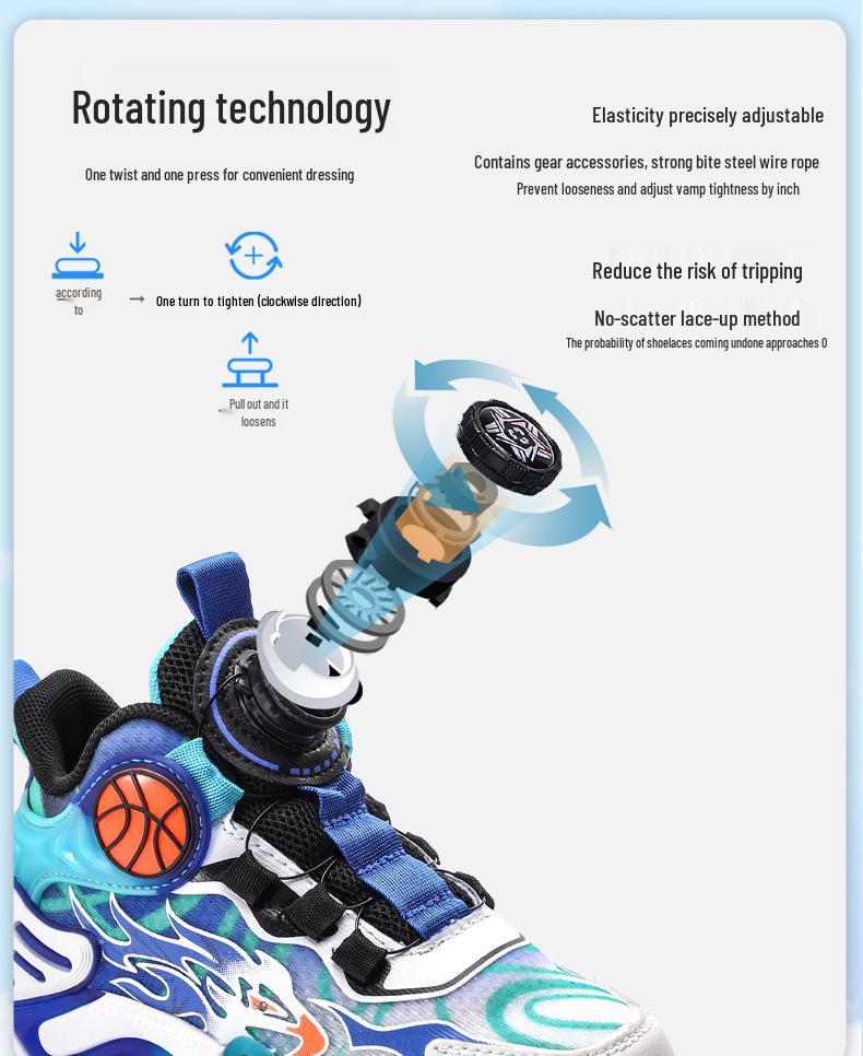 Boys' Autumn 2025 Mesh Non-slip Basketball Shoes - Mid to Big Kids