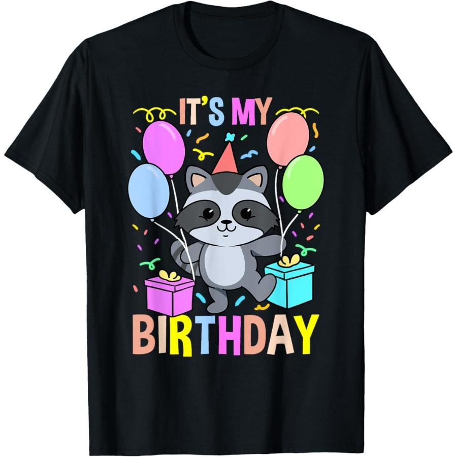 Its My Birthday Raccoon T-Shirt S