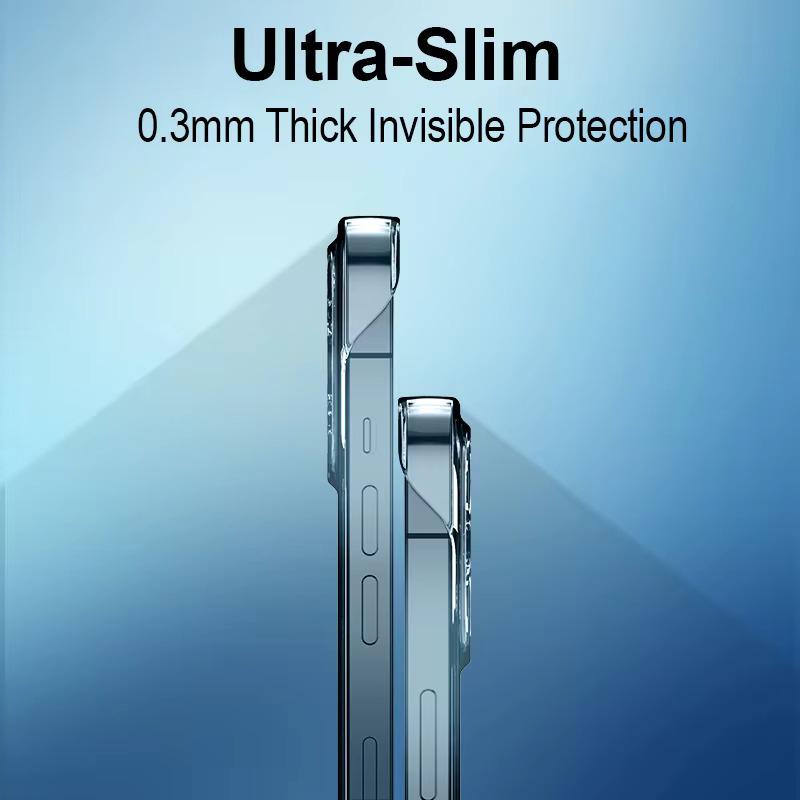 Ultra Thin Frameless Clear Case for iPhone 16 15 14 Plus 13 12 11 Pro Max Slim Hard PC Shockproof Bumper Transparent Back Cover