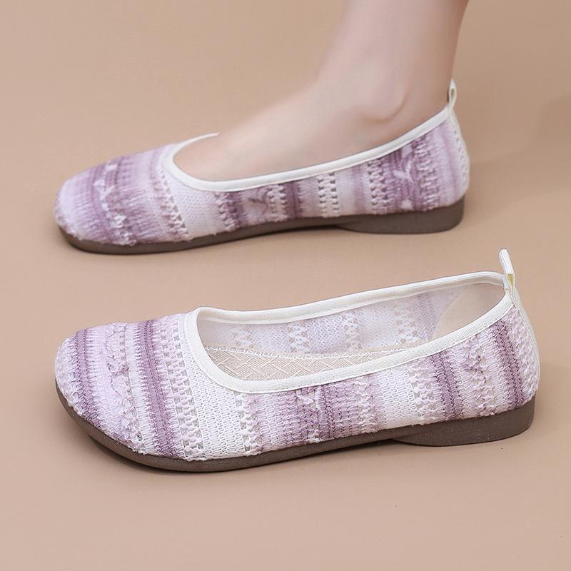 Shoes Women's 2025 Cloth Shoes Comfortable Single Shoes Breathable Mother Shoes Soft Sole Women's Shoes