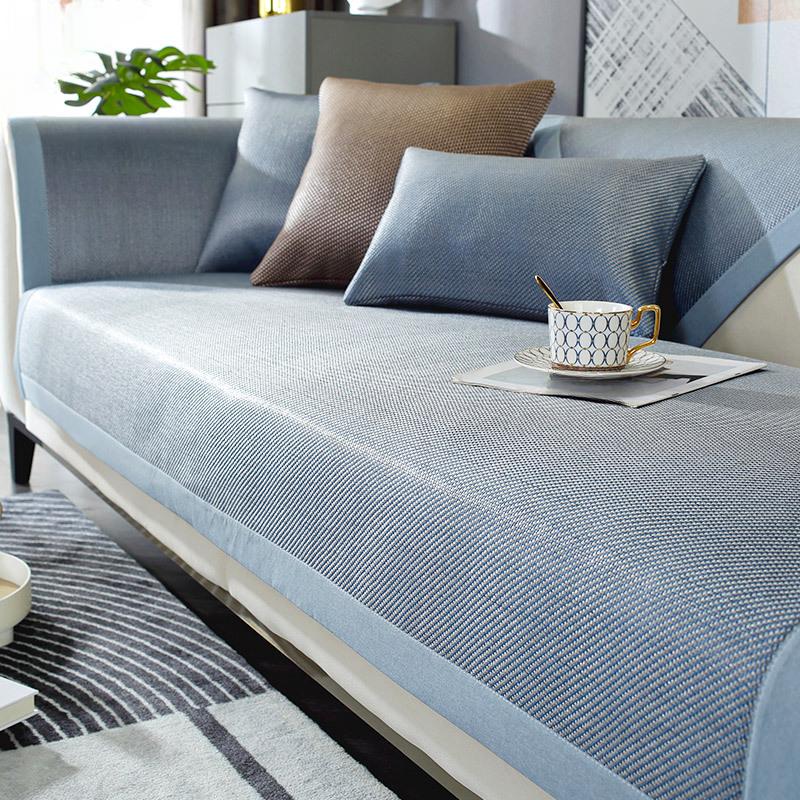 Summer Ice Silk Rattan Mat Sofa Cushion Non-Slip Summer Mat Cushion Washing Four Seasons Universal Cool Pad Sofa Cover Ice Pad