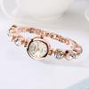 Yousheng Ladies Elegant Wrist Watch Exquisite Women Bracelet Rhinestones Quartz Faux Crystal Small Dial Watch