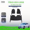 SAIC Volkswagen Polo 2011-2018 Czarne Nylonowe Odporne na Brud Dywaniki Samochodowe i Bagażnika