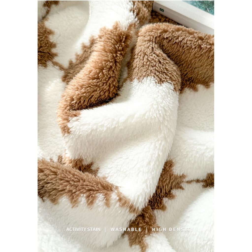 Shu Mian Fleece Blanket Bed Sheet Plush Double sided Summer Air Conditioning Cover Blanket Office Blanket