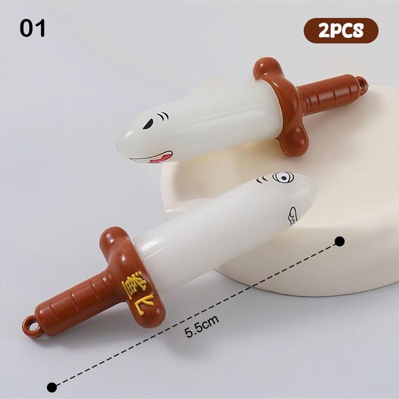 

Creative Funny Sand Shark Knife Keychain Toy Decompression Fun And Cute Shark Sword Animal Toy Children Boys Girls Birthday Gift
