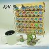 Craft Paint Storage Rack Organizer for Artists 34mm Round Pigment Bottle 35 Holes Holder Easy Assembly Stable Station Caddy Stand with Handle