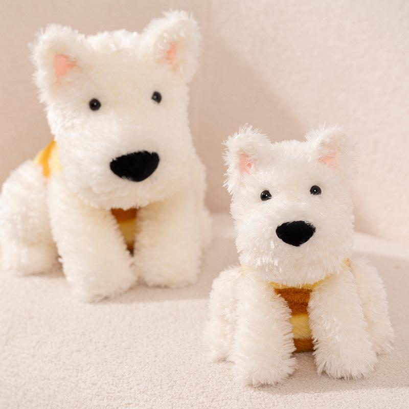 Cute Soft Bee Dog Doll Plush Toy Puppy Dog West Highland Doll Children'S Company Soothing Rag Doll