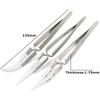 Silver Handle Ceramic Stainless Steel Tweezers with Multifunctional Anti Magnetic and Anti Acid Precision EDC Small Tool