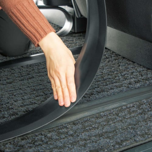 BONFORM Car Mat Seat Rail Cover Minivan 2 Pieces Free Cut Easy Installation Free Cut 75x3x9cm Black 6190-02