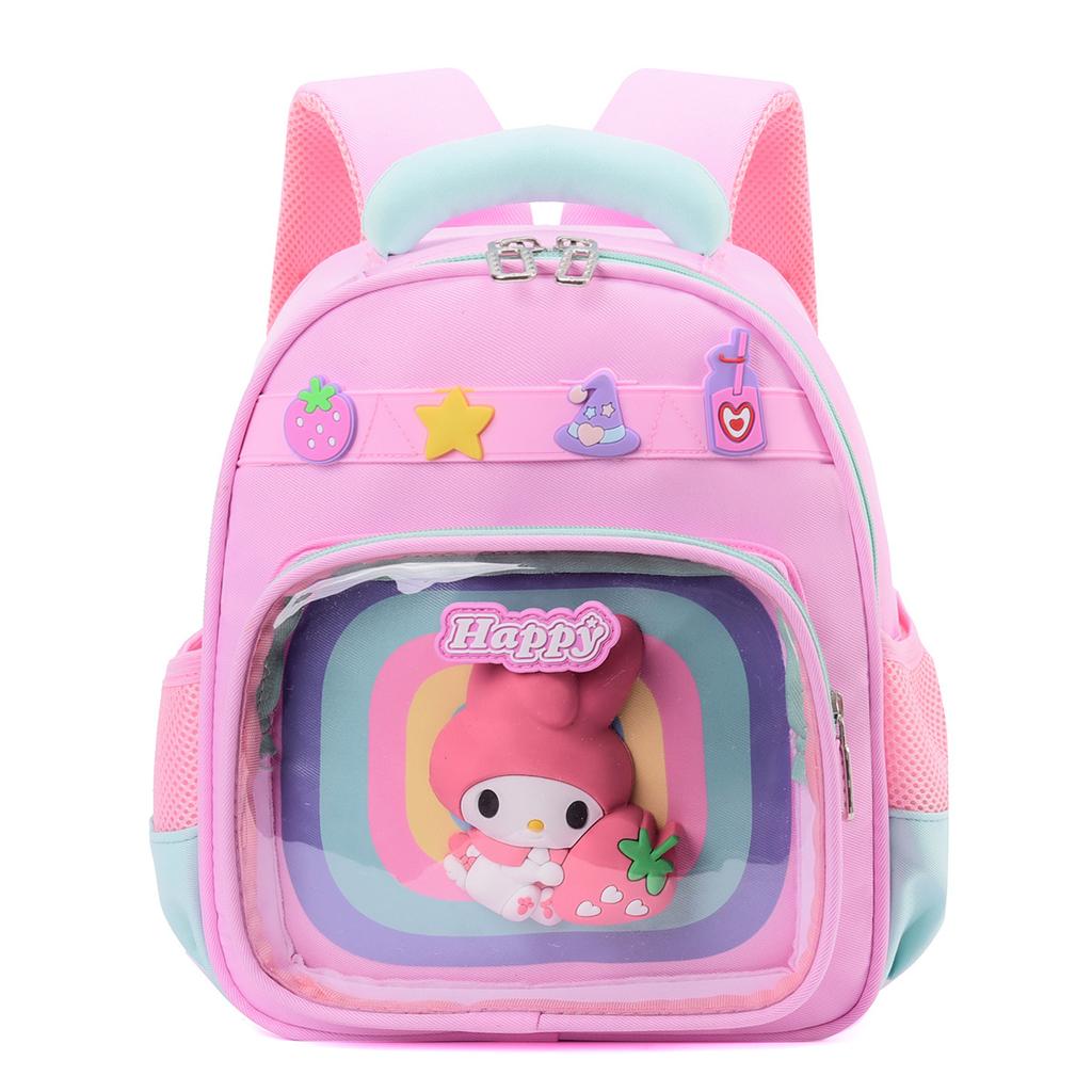 Children'S Backpack Cartoon Animation Transparent Window Boys And Girls Backpack Kindergarten Children'S Schoolbag