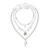 Collarbone Chain Edgy Star Pendant Necklace Y-Shaped Necklace Alloy Necklace With Pendant For Fashion Show Evening Wear Special