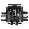 Computer Fan Hub Splitter 8‑Way Speed Controller 3 Pin Extension Cable Big 4 Pin Interface